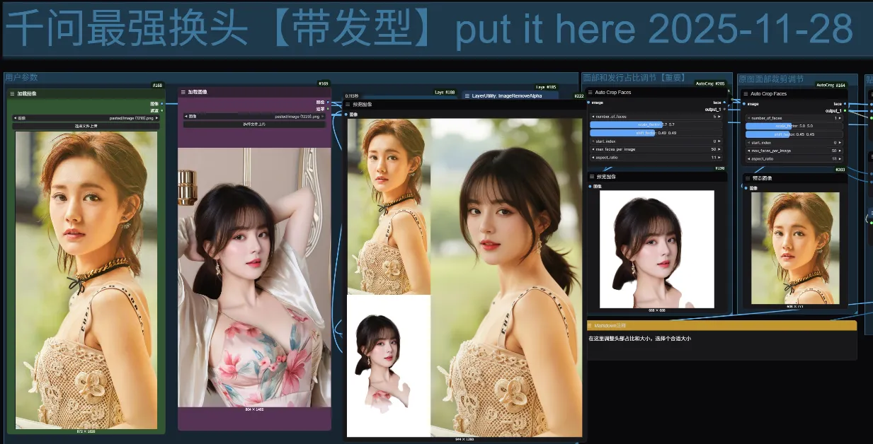 千问最强换头【带发型】小钢炮最强Z-image 文生图换脸（含 Runninghub在线体验地址）