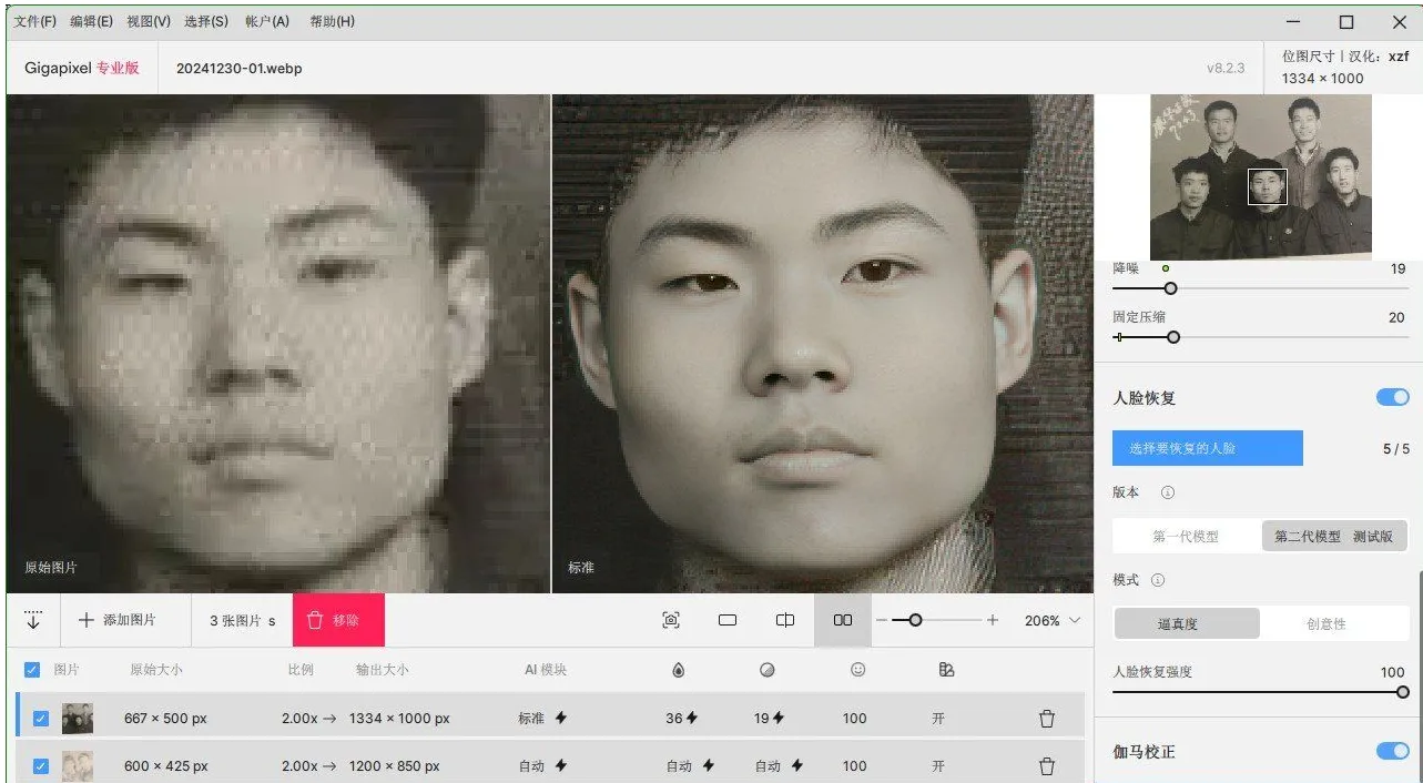 Topaz Gigapixel 1.1.1（AI 智能图片无损放大软件）简体中文汉化版