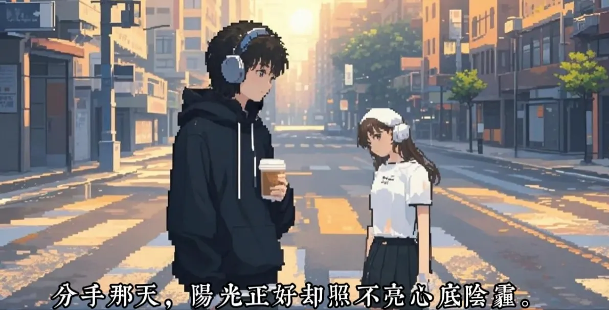 情感都市像素风格视频