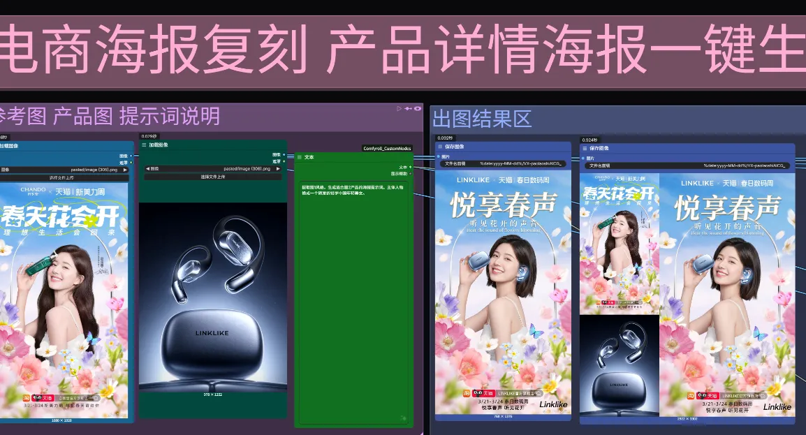 电商海报复刻 产品详情海报一键生成（含 Runninghub在线体验地址）