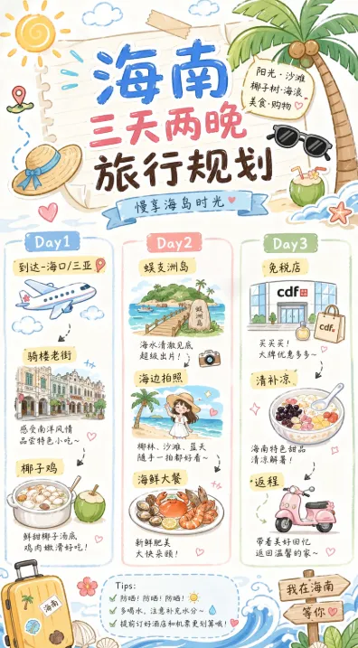 小红书旅行规划手绘工作流
